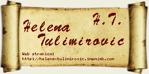 Helena Tulimirović vizit kartica